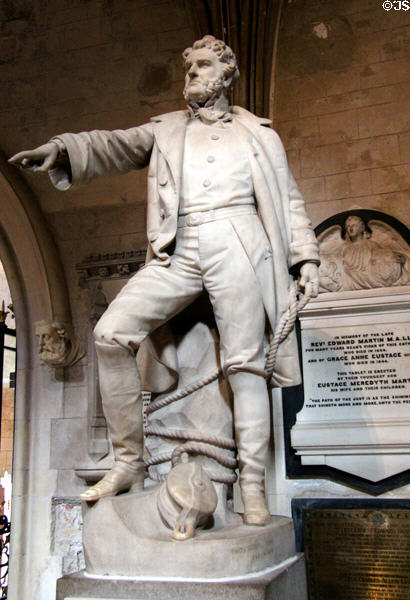 Monument (1861) to Capt. John McNeill Boyd, heroic sailor, at St Patrick's Cathedral. Dublin, Ireland.