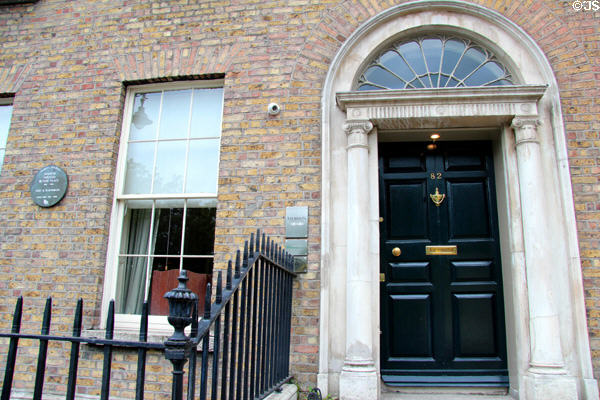 Georgian house (1922-28) of Poet & Playwright Senator William Butler Yeats at Merrion Square. Dublin, Ireland.