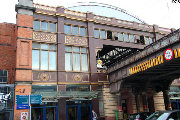 Pearse Rail Station for Loopline commuter trains. Dublin, Ireland.