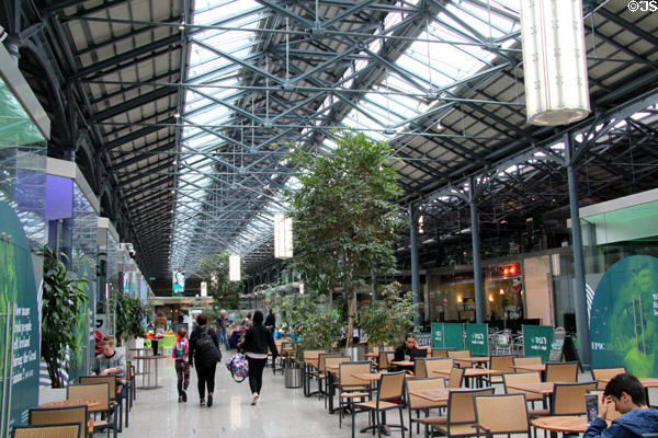 Ground level recreation hub in CHQ building, repurposed for Irish Emigration Museum (EPIC). Dublin, Ireland.