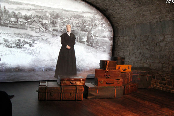 Individual Irish stories at Irish Emigration Museum (EPIC). Dublin, Ireland.