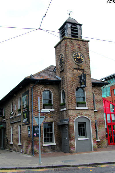 Former Harbour Master building at Custom House Basin built off River Liffey. Dublin, Ireland.