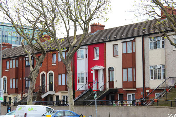 City Quay row housing. Dublin, Ireland.