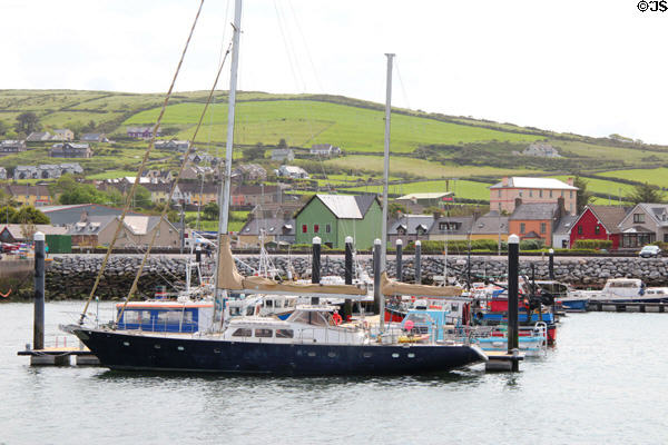 Town of Dingle viewed from wharf. Dingle, Ireland.