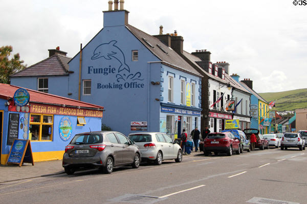 Small businesses on shopping street in Dingle. Dingle, Ireland.