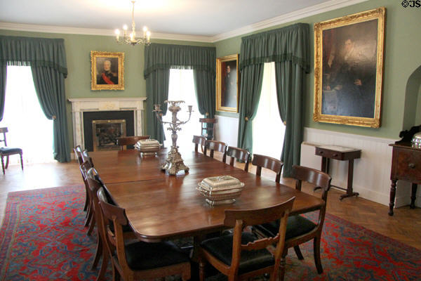 Dining room at Derrynane House where Daniel O'Connell entertained distinguished guests. Ireland.