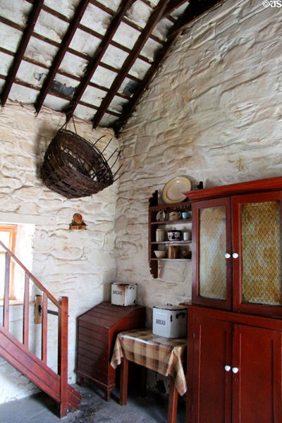 Interior of Laborer's Cottage at Muckross Traditional Farms in Killarney National Park. Killarney, Ireland.