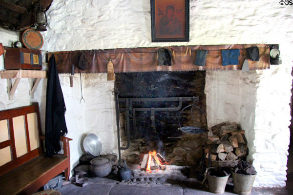 Interior of Foley's Farm at Muckross Traditional Farms in Killarney National Park. Killarney, Ireland.
