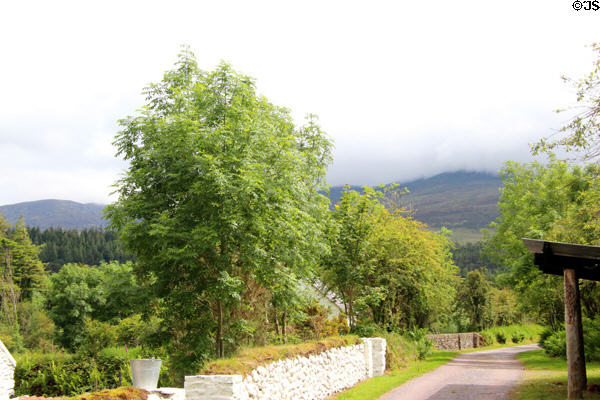 Scenic view from walking trail at Muckross Traditional Farms in Killarney National Park. Killarney, Ireland.