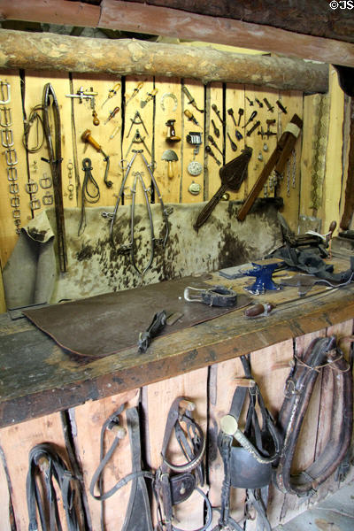 Saddler's shop at Muckross Traditional Farms in Killarney National Park. Killarney, Ireland.