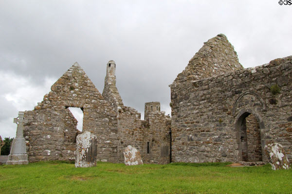Cathedral ruins at Clonmacnoise. Ireland.