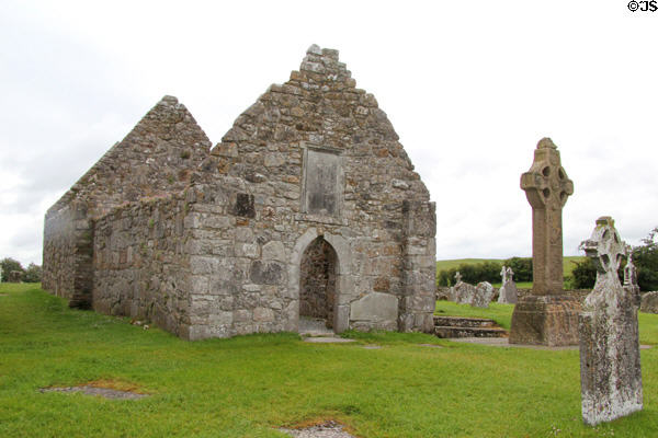 Temple ruins at Clonmacnoise. Ireland.