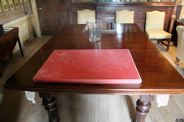 Table which serves both for dining & billiards at Strokestown Park. Vesnoy, Ireland.