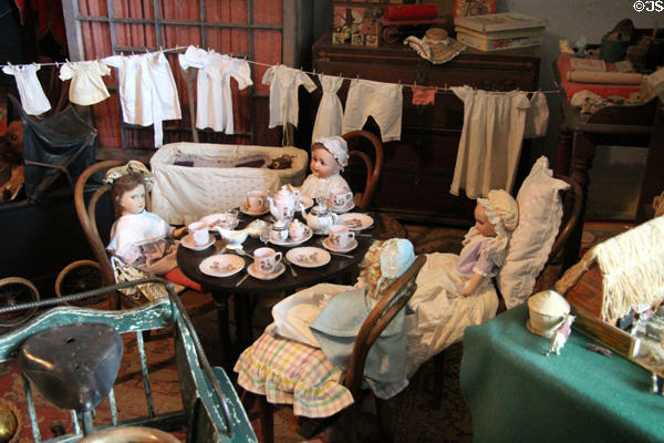 Dolls in toy room at Strokestown Park. Vesnoy, Ireland.