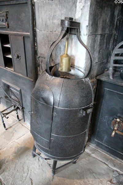 Vertical clockwork reflective roasting oven at Strokestown Park. Vesnoy, Ireland.