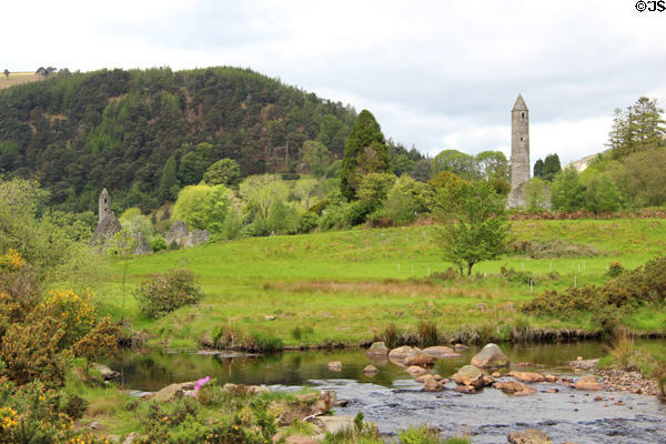 Towers of Glendalough. Ireland.