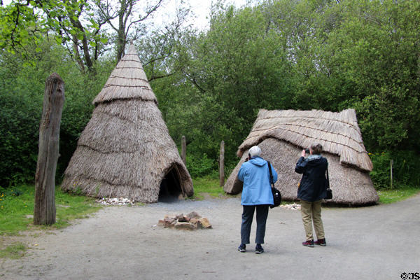 Visitors at Irish National Heritage Park. Ireland.