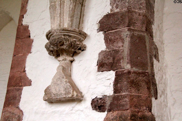 Stone decoration in Lady Chapel at Tintern Abbey. Ireland.