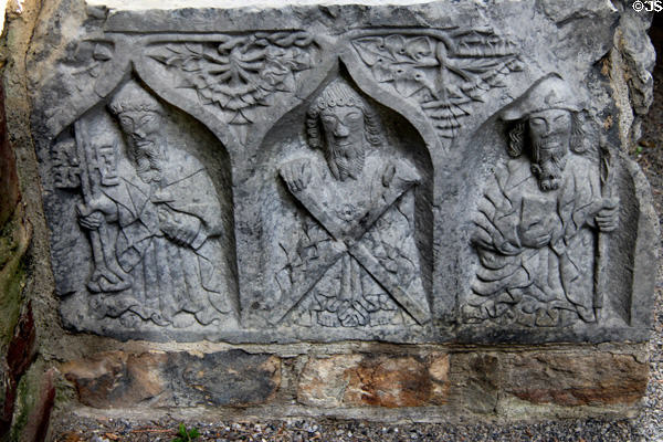 Carved saints Peter, Andrew & James the Greater at Jerpoint Abbey. Ireland.