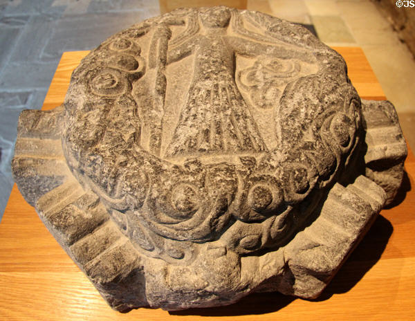 Roof-boss carving (1400-1500) at Jerpoint Abbey. Ireland.