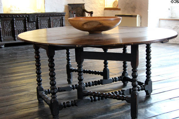 Gateleg table at Rothe House. Kilkenny, Ireland.