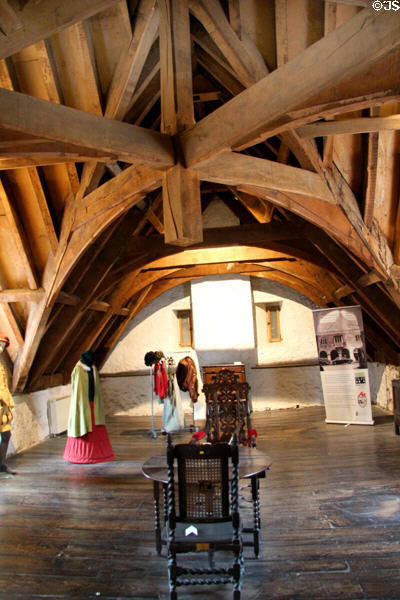 Beams supporting second floor roof at Rothe House. Kilkenny, Ireland.