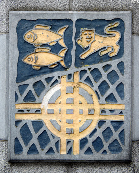 Plaque on shop on Parliament St. Kilkenny, Ireland.