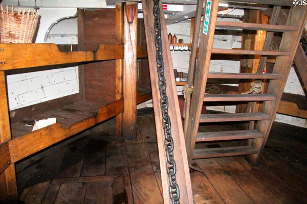 Below deck at Dunbrody Famine Ship. New Ross, Ireland.
