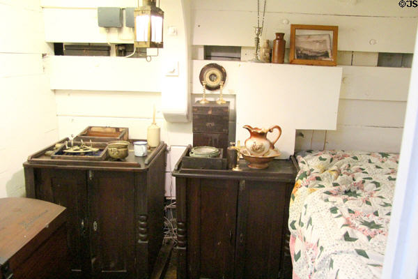 Captain's cabin at Dunbrody Famine Ship. New Ross, Ireland.