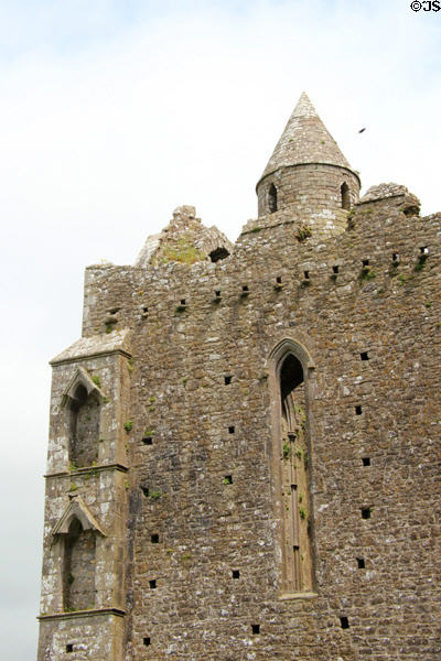 Ruins of cathedral north transept (15thC) at Rock of Cashel. Cashel, Ireland.