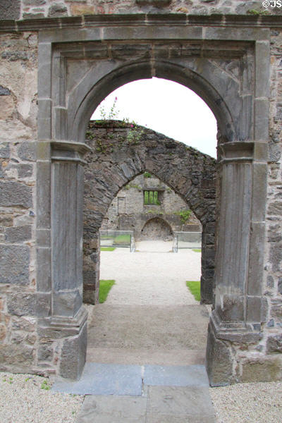 Various styles of arch at Ormond Castle. Carrick-on-Suir, Ireland.