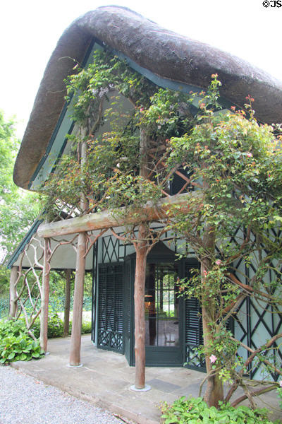 End wall veranda of Swiss Cottage. Cahir, Ireland.