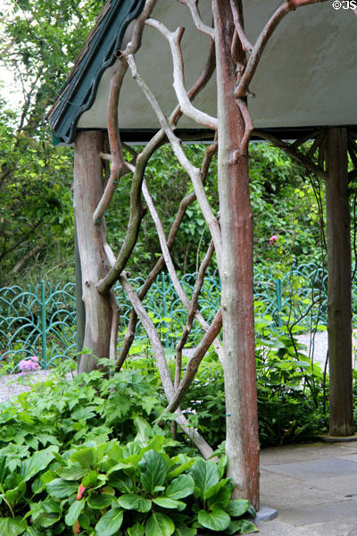 Woven pillar detail of Swiss Cottage. Cahir, Ireland.