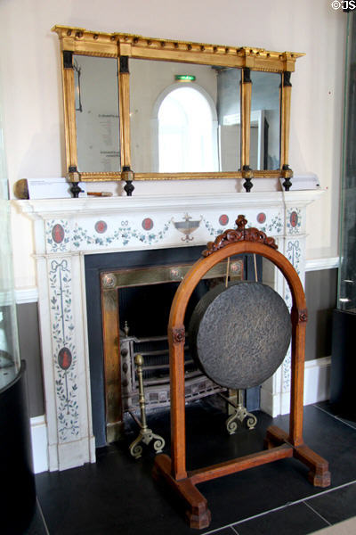 Entrance hall fireplace at Bishop's Palace. Waterford, Ireland.