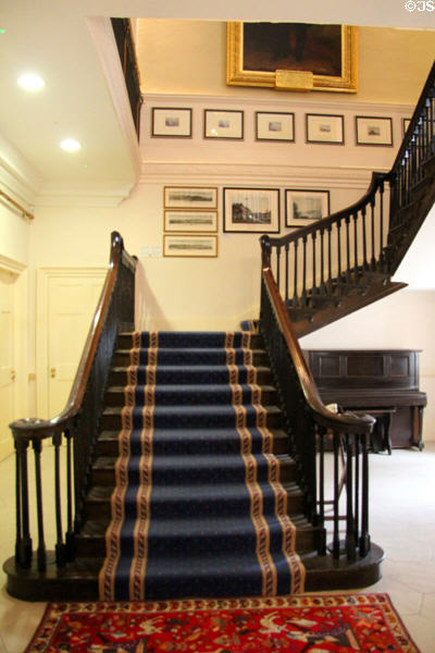 Entrance hall staircase at Bishop's Palace. Waterford, Ireland.