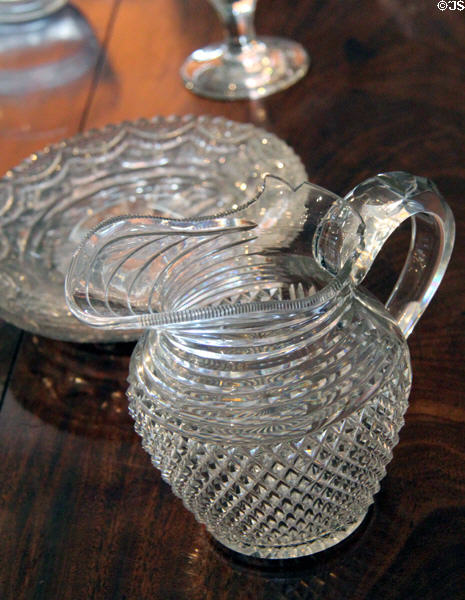 Waterford glass pitcher at Bishop's Palace. Waterford, Ireland.