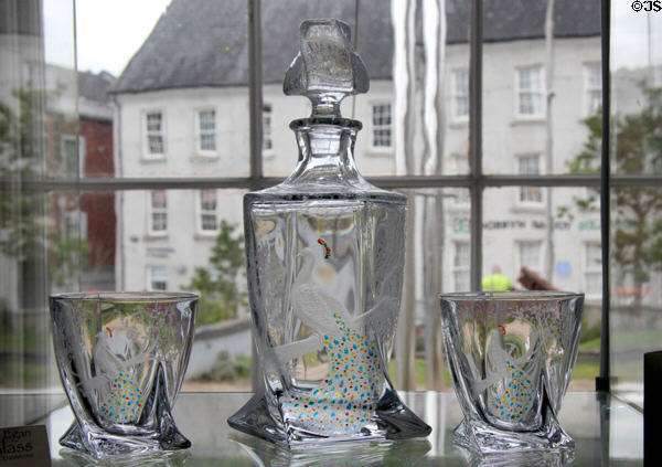Art glass in window at Bishop's Palace. Waterford, Ireland.