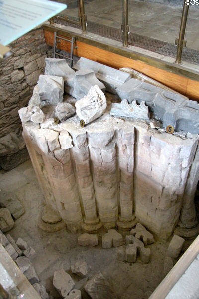 Romanesque ruins of earlier Cathedral (1096) found under Christ Church Cathedral. Waterford, Ireland.