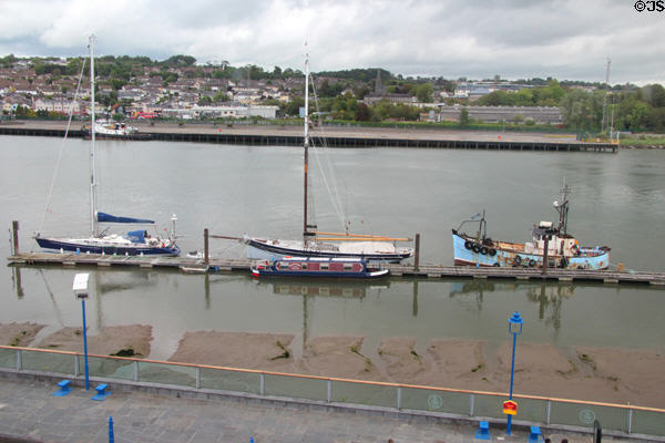 Waterford harbor on River Suir seen from Reginald's Tower. Waterford, Ireland.