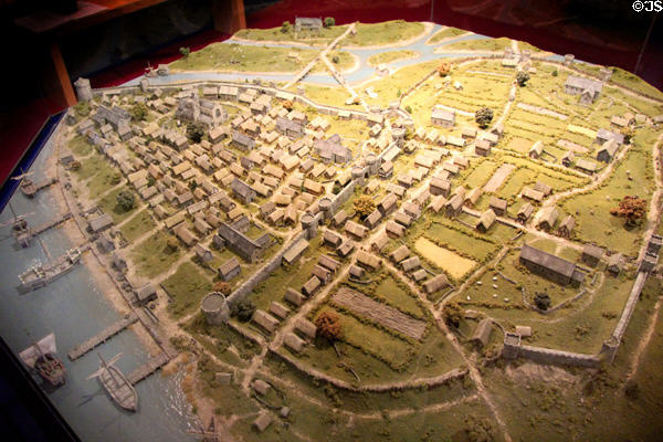 Model of Waterford in 1374 at Museum of Treasures. Waterford, Ireland.