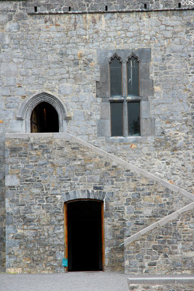 Courtyard stairs to Desmond Castle. Newcastle West, Ireland.