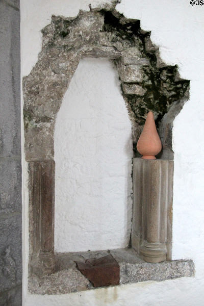 Stone framing on wall at Desmond Castle. Newcastle West, Ireland.