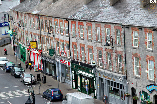 Town square viewed from Desmond Castle. Newcastle West, Ireland.