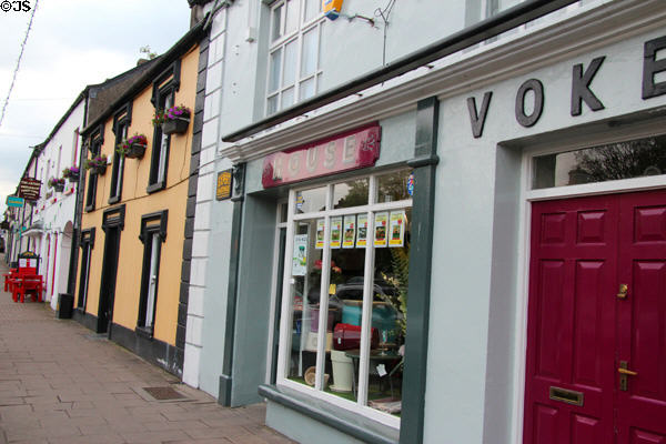 Streetscape of vintage buildings. Adare, Ireland.