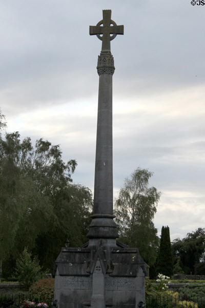 Celtic cross on grounds of Trinitarian Priory. Adare, Ireland.