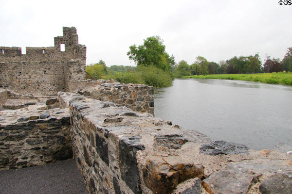 Maigue River & ruins of Desmond Castle. Adare, Ireland.