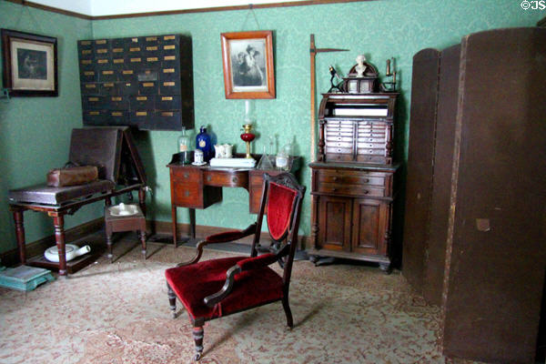 Doctor's examination room at Bunratty Castle & Folk Park. County Clare, Ireland.