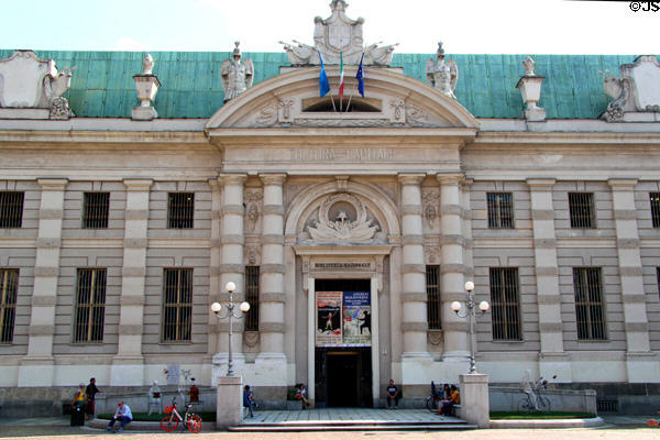 National Library on Piazza Carlo Alberto. Turin, Italy.