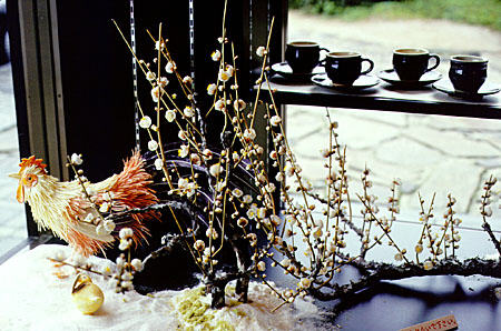 Window display in shop in Matsue. Japan.
