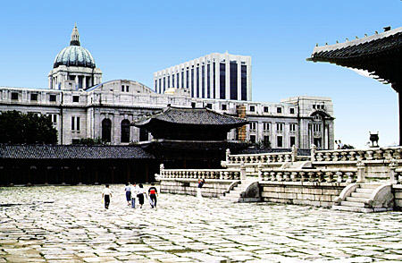 Kyongbok Palace & Capitol Building in Seoul. South Korea.